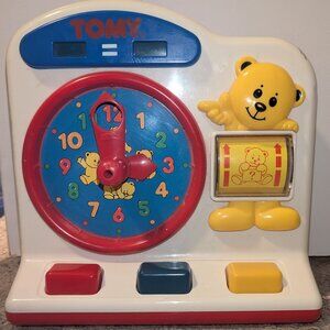 VINTAGE RARE CLOCK TIME LEARNING TOY BY TOMY